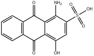 1-amino-9,10-dihydro-4-hydroxy-9,10-dioxoanthracene-2-sulphonic acid 结构式