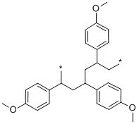 聚(4-甲氧基苯乙烯) 结构式