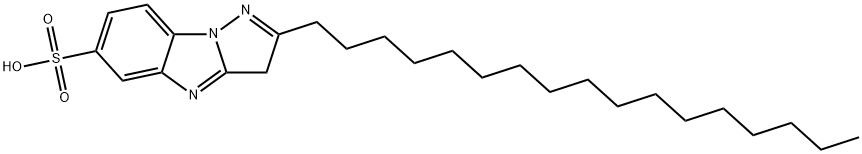 2-heptadecyl-3H-pyrazolo[1,5-a]benzimidazole-6-sulphonic acid 结构式