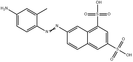 7-(4-氨基-2-甲基苯基)偶氮萘-1,3-二磺酸 结构式