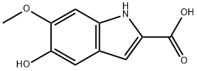 5-hydroxy-6-methoxy-2-indolylcarboxylic acid 结构式