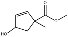 2-Cyclopentene-1-carboxylicacid,4-hydroxy-1-methyl-,methylester(9CI) 结构式