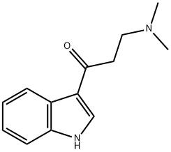 3-(二甲基氨基)-1-(1H-吲哚-3-基)丙-1-酮 结构式