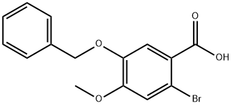 2-溴-5-苄氧基-4-甲氧基苯甲酸 结构式