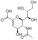 N-乙酰-2,3-二脱氢-2-脱氧神经氨酸 结构式