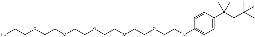 HEXAETHYLENEGLYCOL4-ISOOCTYLPHENYLETHER 结构式