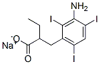 2-[(3-氨基-2,4,6-三碘苯基)甲基]丁酸钠 结构式