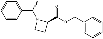 BENZYL [1(1S),2R]-1-(1-PHENYLETHYL)AZETIDINE-2-CARBOXYLATE 结构式