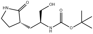 (S)-2-BOC-氨基-3-((S)-2-氧代吡咯烷-3-基)-1-丙醇 结构式