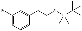 (3-溴苯乙氧基)(叔丁基)二甲基硅烷 结构式