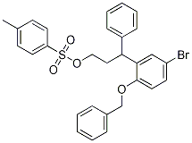 3-(2-(苄氧基)-5-溴苯基)-3-苯基丙基4-甲基苯磺酸酯 结构式