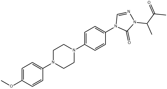 2-[2-(3-OXOBUTYL)]-4-{4-[4-(4-METHOXYPHENYL)-PIPERAZIN-1-YL]-PHENYL}-2,4-DIHYDRO-[1,2,4-TRIAZOL-3-ONE 结构式