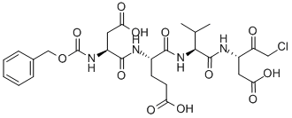 Z- 天冬氨酰-谷氨酰-缬氨酰-天冬氨酸-氯甲基酮 结构式