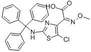 (Z)-2-(5-CHLORO-2-(TRITYLAMINO)THIAZOL-4-YL)-2-METHOXYIMINOACETIC ACID 结构式