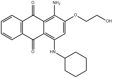 1-amino-4-(cyclohexylamino)-2-(2-hydroxyethoxy)anthraquinone  结构式