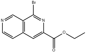 1-溴-2,7-萘啶-3-甲酸乙酯 结构式