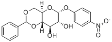 4-硝酚-4,6-O-苄叉-ALPHA-D-吡喃半乳糖苷 结构式