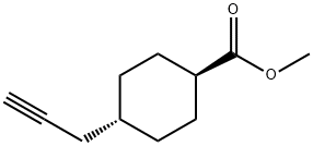 trans-4-(2-Propyn-1-yl)-cyclohexanecarboxylic Acid Methyl Ester 结构式