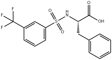 N-[3-(三氟甲基)苯磺酰基]苯基丙氨酸 结构式
