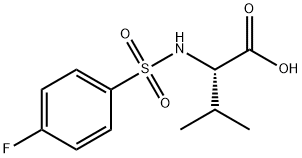 2-(4-FLUOROBENZENESULPHAMIDO)-3-METHYLBUTYRIC ACI 结构式