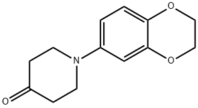 1-(2,3-苯并[1,4]二氧六环-6-基)-4-哌啶酮 结构式