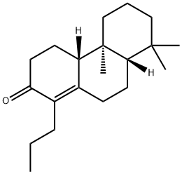 2(3H)-Phenanthrenone, 4,4a,4b,5,6,7,8,8a,9,10-decahydro-4b,8,8-trimethyl-1-propyl-, (4aR,4bS,8aS)- 结构式