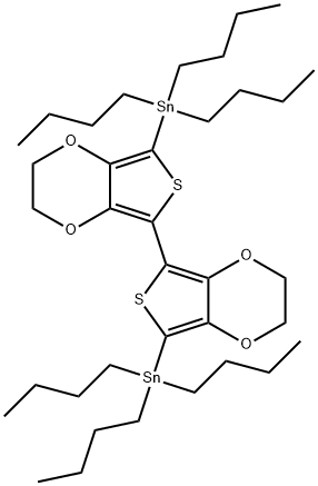 5-(TRIBUTYLSTANNYL)-7-(5-(TRIBUTYLSTANNYL)-2,3-DIHYDROTHIENO[3,4-B][1,4]DIOXIN-7-YL)-2,3-DIHYDROTHIENE 结构式