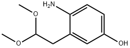 4-AMINO-3-(2,2-DIMETHOXY-ETHYL)-PHENOL 结构式