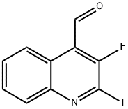 3-FLUORO-2-IODO-QUINOLINE-4-CARBALDEHYDE 结构式