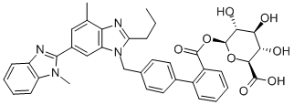 (替米沙坦酰基)-Β-D-葡糖苷酸 结构式