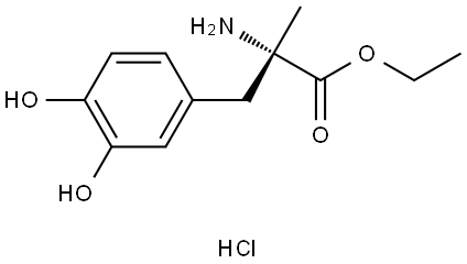 盐酸甲基多巴乙酯 结构式