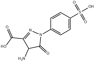 4-氨基-5-氧代-1-(4-磺基苯基)-4H-吡唑-3-羧酸 结构式