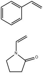1-乙烯基-2-吡咯烷酮与苯乙烯的共聚物 结构式
