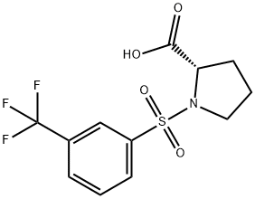 1-[3-(三氟甲基)苯磺酰基]脯氨酸 结构式