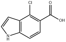 4-氯-5-甲酸吲哚 结构式