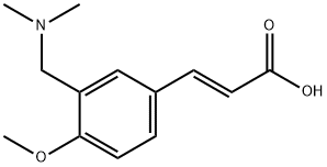 (E)-3-(3-((二甲氨基)甲基)-4-甲氧基苯基)丙烯酸 结构式