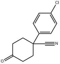 1-(4-氯苯基)-4-氧代环己甲腈 结构式