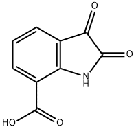 2,3-二氧吲哚林-7-羧酸 结构式
