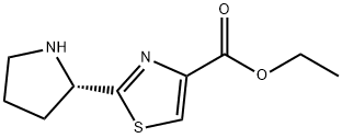 (S)-2-吡咯烷-2-基噻唑-4-甲酸乙酯 结构式