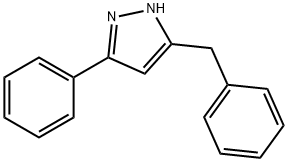 3-Phenyl-5-(phenylmethyl)-(1H)-pyrazole 结构式