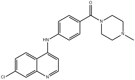 1-[p-[(7-Chloro-4-quinolyl)amino]benzoyl]-4-methylpiperazine 结构式