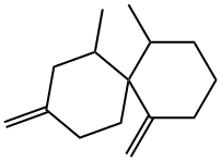 1,11-Dimethyl-5,9-bis(methylene)spiro[5.5]undecane 结构式