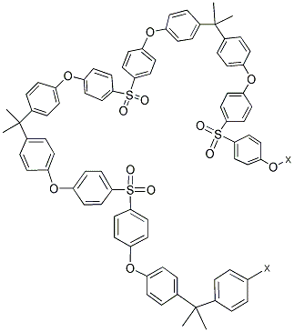 双酚A、4,4’-二氯苯砜的共聚物 结构式