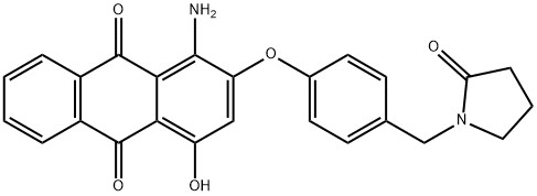 1-amino-4-hydroxy-2-[[alpha-(2-oxo-1-pyrrolidinyl)-p-tolyl]oxy]anthraquinone 结构式