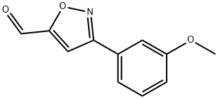 3-(3-甲氧基-苯基)-异恶唑-5-甲醛 结构式