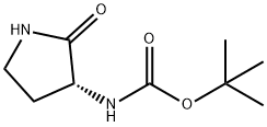 (R)-叔丁基2-氧代吡咯烷-3-基氨基甲酸酯 结构式