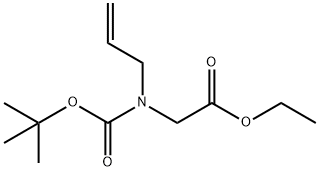 ETHYL 2-(ALLYL(TERT-BUTOXYCARBONYL)AMINO)ACETATE 结构式