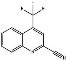 4-三氟甲基喹啉-2-甲腈 结构式