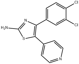 4-(3,4-DICHLOROPHENYL)-5-(4-PYRIDINYL)-2-THIAZOLAMINE 结构式