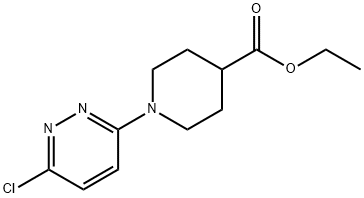 1-(6-氯-3-哒嗪基)哌啶-4-甲酸乙酯 结构式